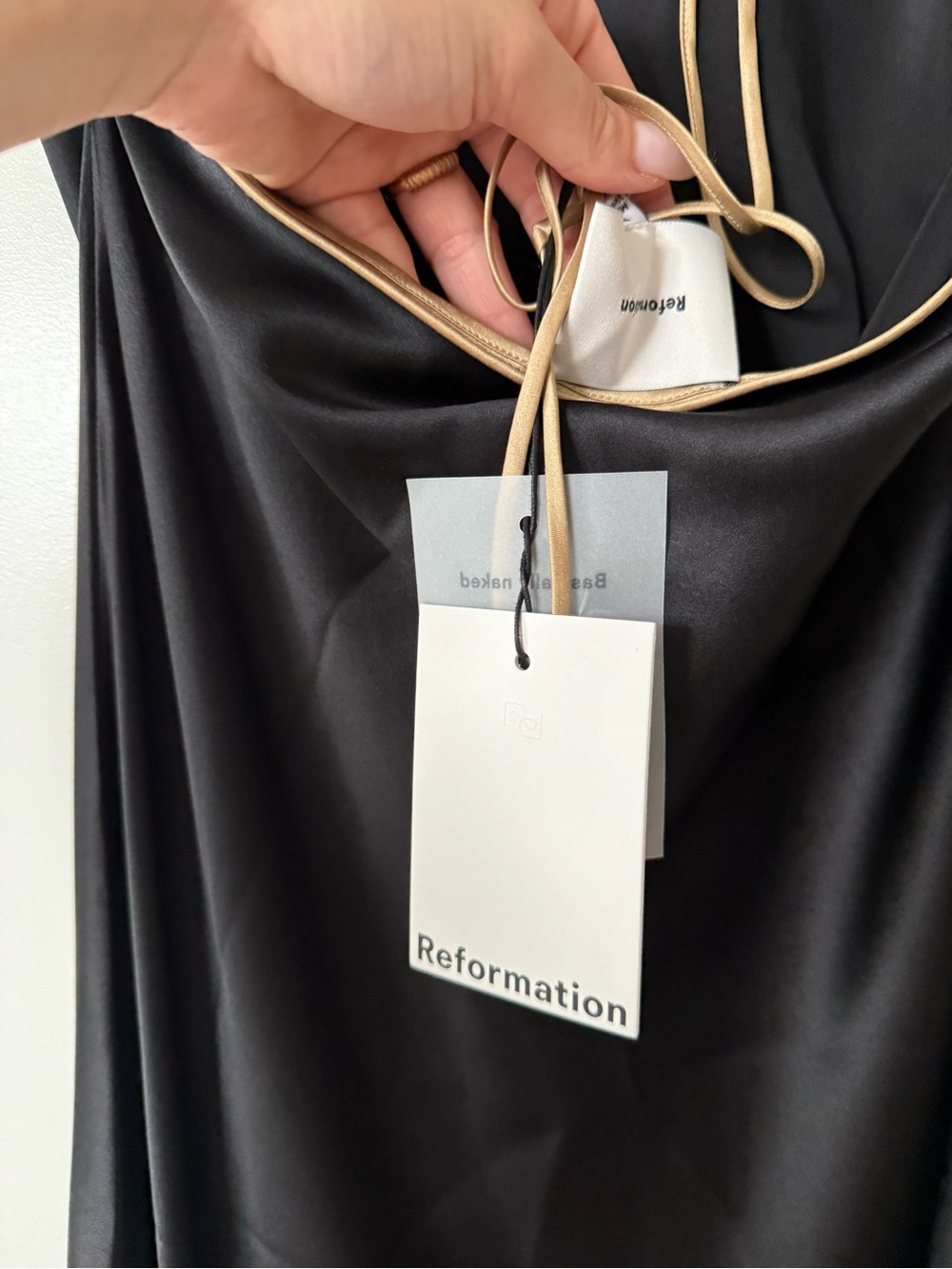 Reformation 100% Silk Halter Midi Dress - Picture 9 of 9